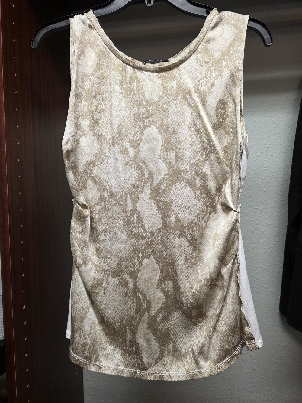 Elie Tahari Neutral Snake-Print Sleeveless Camisole